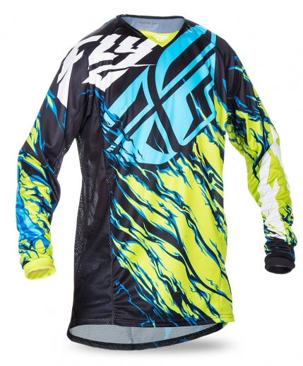 Fly Racing 2017 Relapse BMX Race Jersey-Lime/Blue - 1