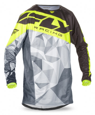 Fly Racing 2017 Kinetic Crux BMX Race Jersey-Black/Hi-Vis