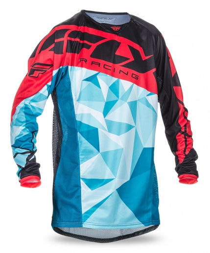 Fly Racing 2017 Kinetic Crux BMX Race Jersey-Dark Teal/Red - 1