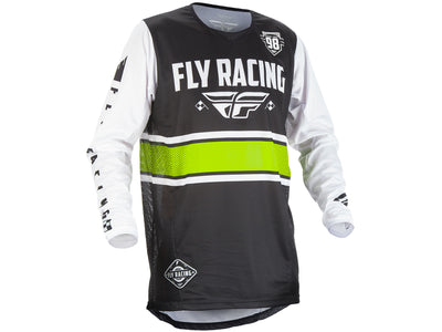 Fly Racing 2018 Kinetic Era BMX Race Jersey-Black/White