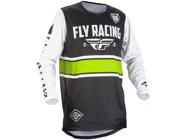 Fly Racing 2018 Kinetic Era BMX Race Jersey-Black/White - 1