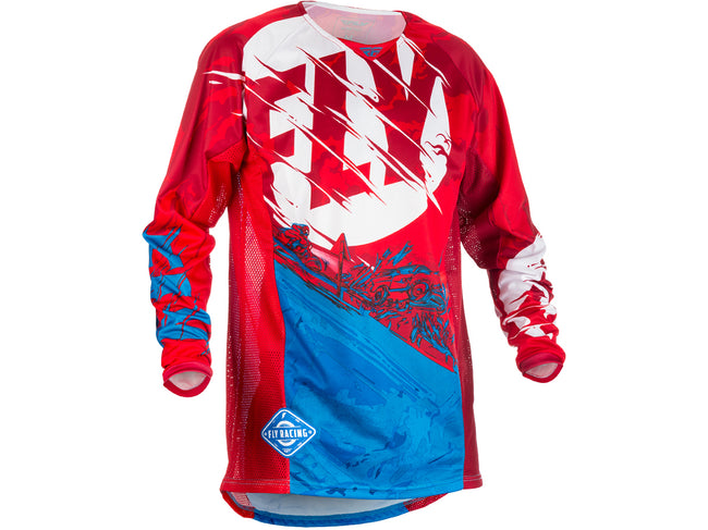 Fly Racing 2018 Kinetic Outlaw BMX Race Jersey-Red/Blue - 1