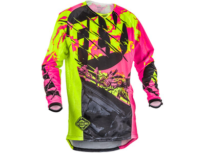 Fly Racing 2018 Kinetic Outlaw BMX Race Jersey-Black/Hi-Vis