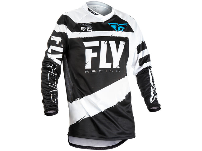 Fly Racing 2018 F-16 BMX Race Jersey-Black/White - 1