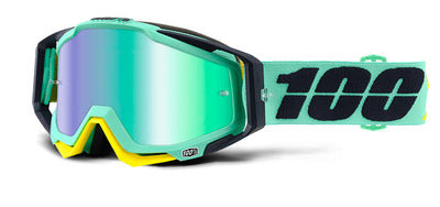 100% Racecraft Goggles-Kloog-Mirror Green Lens