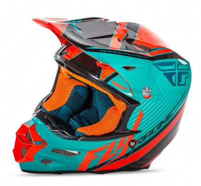 Fly Racing 2016 F2 Fastback Helmet-Teal/Orange/Black