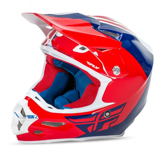 Fly Racing 2016 F2 Carbon Pure Helmet-Red/Blue/White-Medium - 1