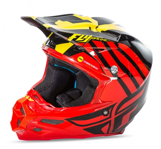 Fly Racing 2016 F2 Carbon MIPS Zoom Helmet-Red/Black/Yellow-Small - 1