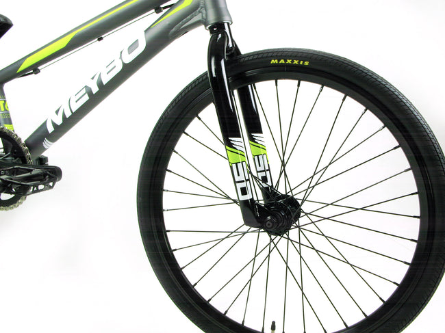 Meybo Clipper Expert BMX Race Bike-Grey-White-Lime - 3