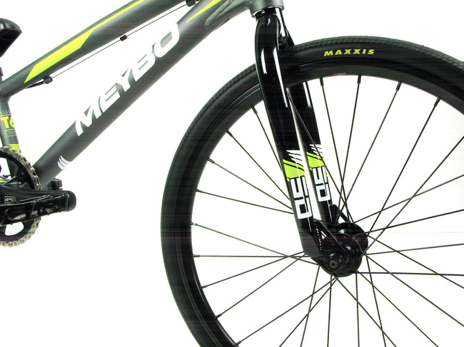 Meybo Clipper Junior BMX Race Bike-Grey-White-Lime - 3