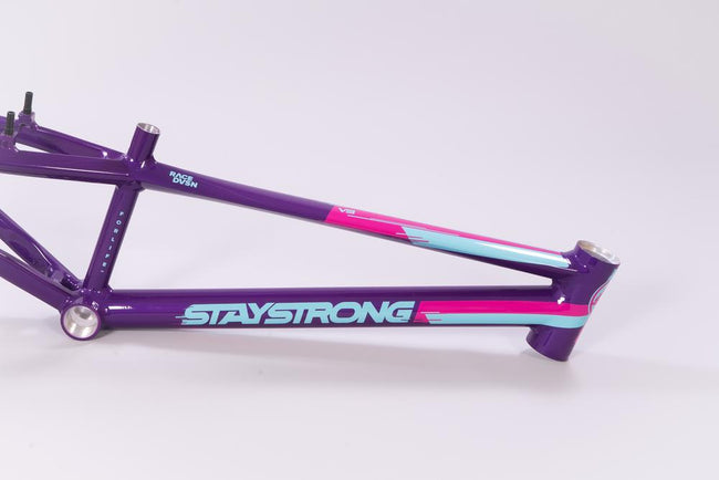 Stay Strong For Life V3 BMX Race Frame-Purple - 2