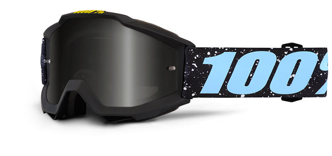 100% Accuri Youth Moto Goggles-Milkyway-Mirror Silver Lens - 1