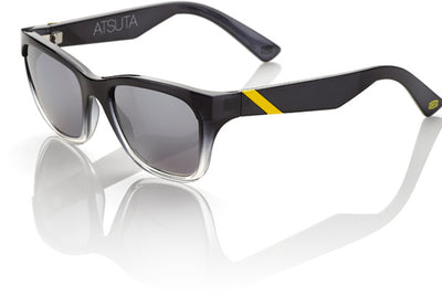 100% Atsuta Sunglasses-Black Fade-Silver Mirror