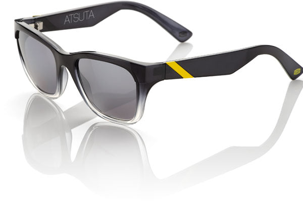 100% Atsuta Sunglasses-Black Fade-Silver Mirror - 1