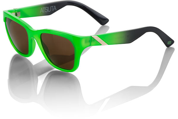 100% Atsuta Sunglasses-Neon Green/Black-Bronze - 1