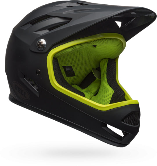 bell sanction full face bike helmet Bell Sanction Helmet-Matte Black/Retina Sear