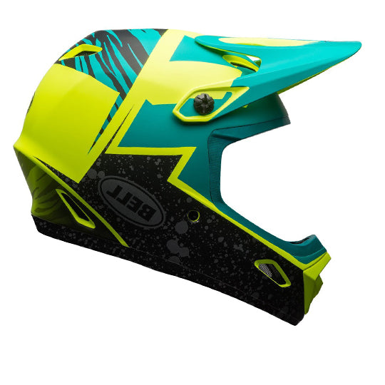 bell full face mtb helmets Bell Transfer-9 BMX Race Helmet-Matte Retina Sear/Emerald – J&R Bicycles, Inc