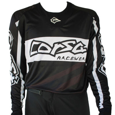Corsa Unleashed BMX Race Jersey-Black/White