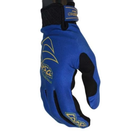 Corsa Unleashed Velcro BMX Race Gloves-Navy/Gold - 3