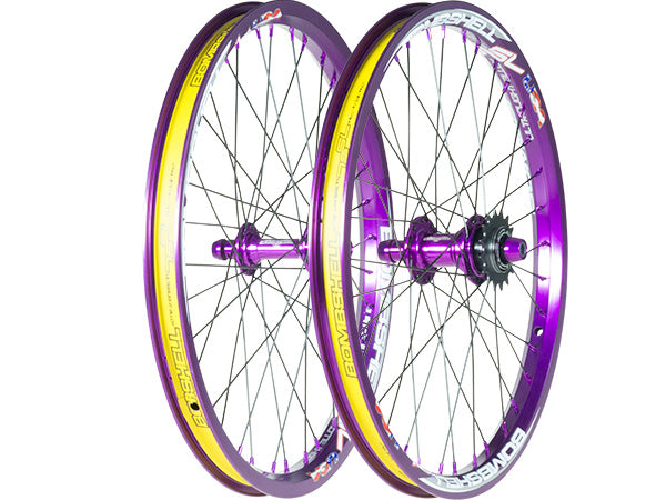 Bombshell SLX Pro BMX Race Wheelset-36H-20x1.75&quot;-Purple - 1