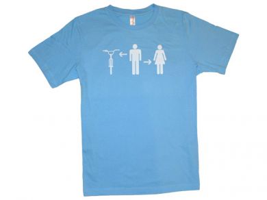Effin Ride Boy-Girl-Bike T-Shirt-Light Blue