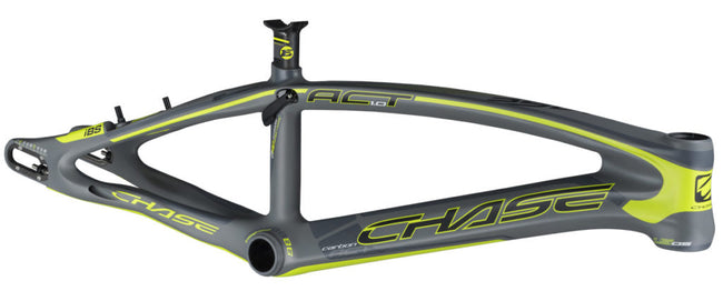 Chase ACT 1.0 Carbon BMX Race Frame-Matte Grey/Neon Yellow - 1