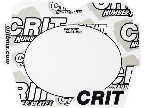 Crit Logo Bomb Number Plate - 2