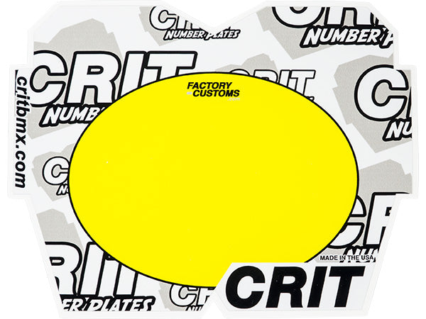 Crit Logo Bomb Number Plate - 3