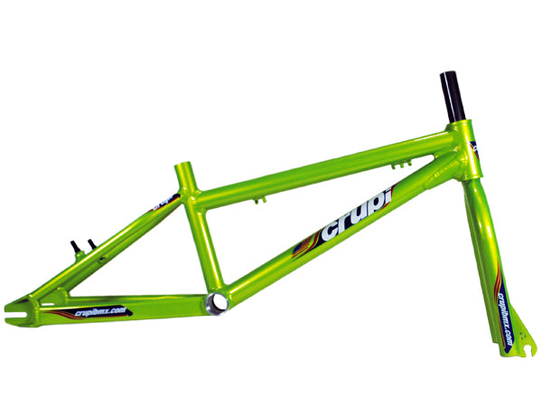 Crupi Pit Bike Frame/Fork Kit-AntiFreeze Green - 1