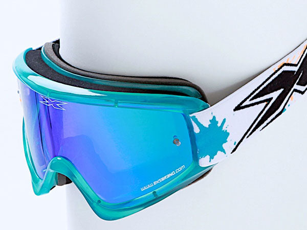 X-Brand Gox Splat Goggles-Liquid Cyan Blue - 1
