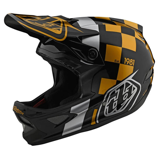 Troy Lee Designs D3 Fiberlite BMX Race Helmet-Raceshop Black/Gold - 1