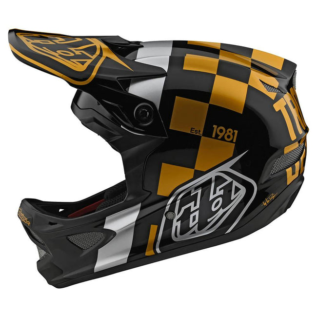 Troy Lee Designs D3 Fiberlite BMX Race Helmet-Raceshop Black/Gold - 2