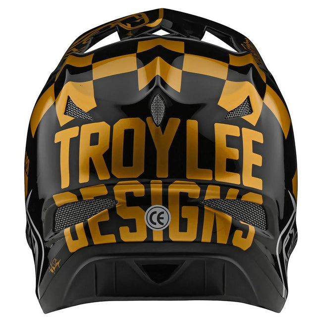 Troy Lee Designs D3 Fiberlite BMX Race Helmet-Raceshop Black/Gold - 3