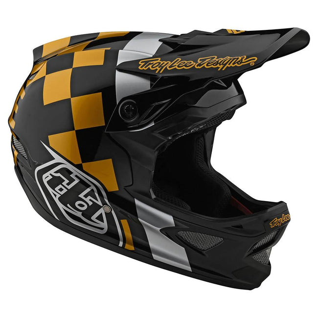 Troy Lee Designs D3 Fiberlite BMX Race Helmet-Raceshop Black/Gold - 4