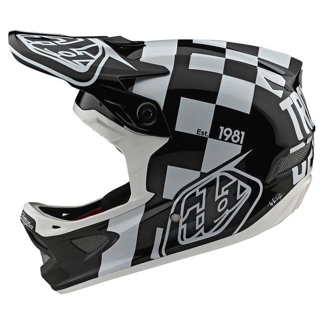 Troy Lee Designs D3 Fiberlite BMX Race Helmet-Raceshop White/Black - 2