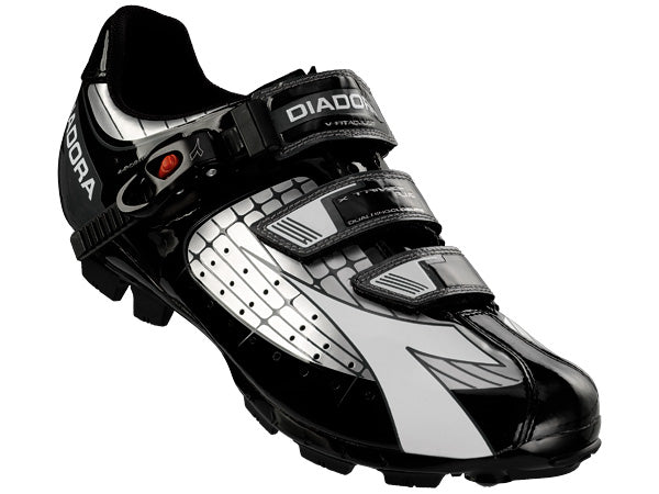 Diadora X-Trivex Plus Clipless Shoes-Silver/Black/White - 1