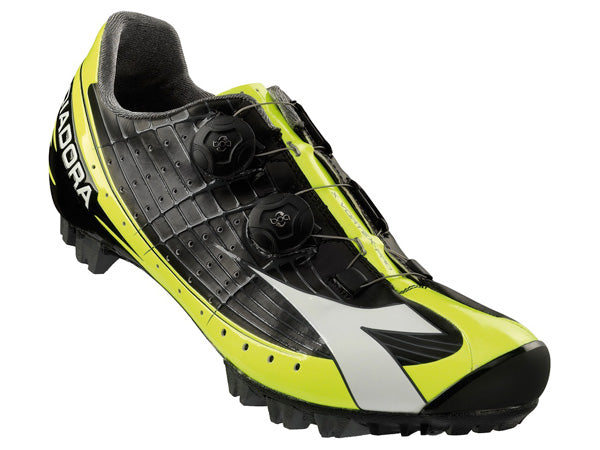 Diadora X-Vortex Pro Clipless Shoes-Black/Yellow - 1