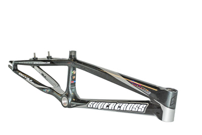 Supercross Envy BLK Carbon Fiber BMX Race Frame - Matte Gun Metal Grey/ Silver