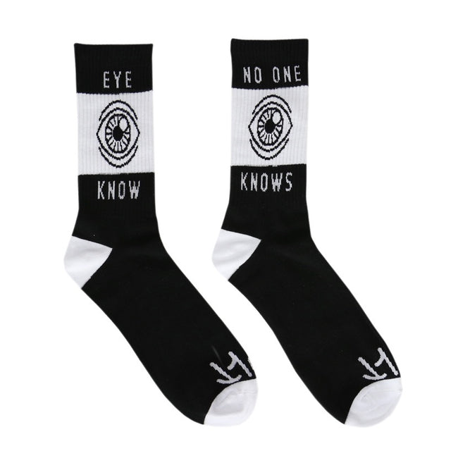 Cult Eye Know Socks-Black/White - 1