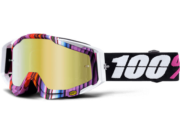 100% Racecraft Goggles-Glitch-Mirrored Gold Lens - 1