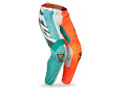 Fly Racing 2014 Kinetic Mesh Race Pants-Teal/Hi-Vis Orange