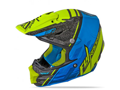 Fly Racing F2 Carbon Canard Helmet-Black/Blue/Hi-Vis