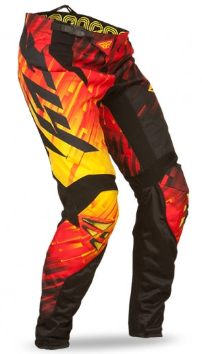 Fly Racing 2015 Glitch Bicycle Race Pants-Red/Black/Yellow - 1