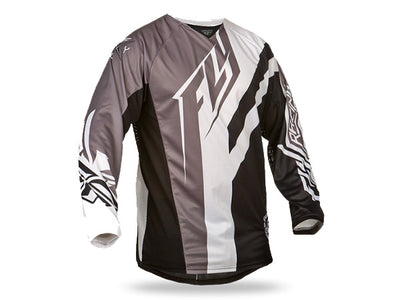 Fly Racing 2015 Kinetic Division BMX Race Jersey-Black/White