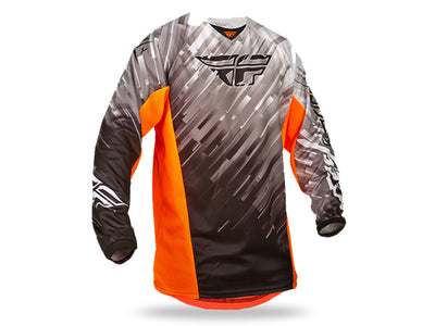 Fly Racing 2015 Kinetic Glitch Race Jersey-Black/White/Orange