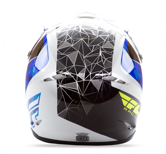Fly 2018 Kinetic Crux Helmet-White/Black/Blue - 3