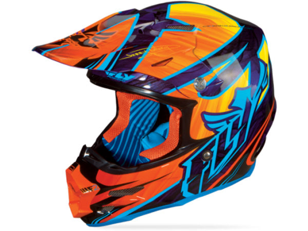 flyers motorcycle helmet Fly Racing F2 Carbon Acetylene Helmet-Orange/Purple at J&R Bicycles – J&R  Bicycles, Inc
