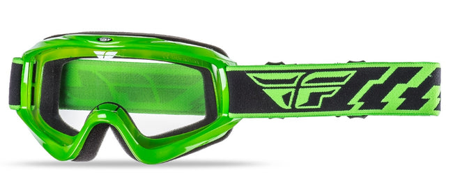 Fly Racing Focus Goggle-Adult-Green-Clear Lens - 1