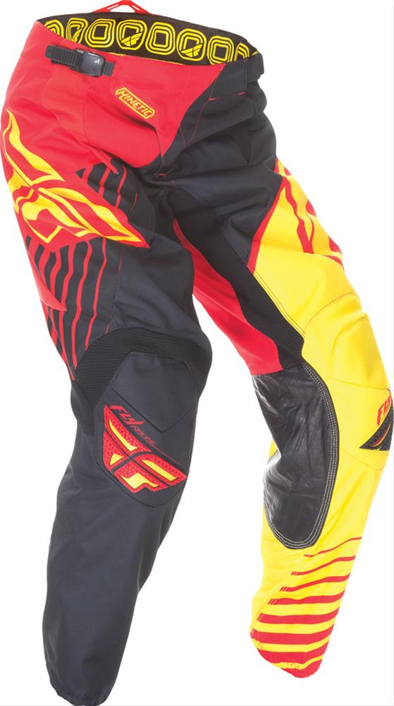 Fly Racing Kinetic Vector Race Pants-Red/Black/Yellow - 1