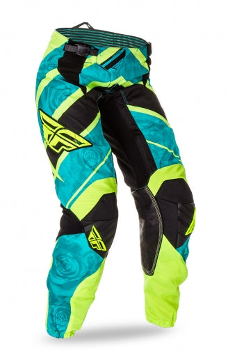 Fly Racing 2016 Kinetic Ladies Pants-Teal/Hi-Vis